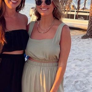 Kittenish Green Crop Top